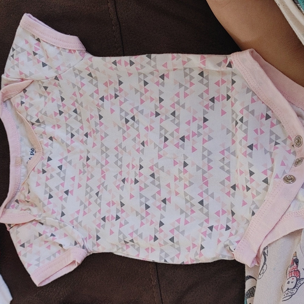 2 0-3 month baby girl onesies